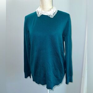 Sweater With Lace Collar
